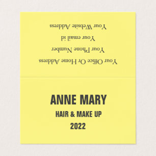 Gult Grått Grått Beauty Hair Salon 2022 Visitkort