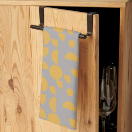 Gult Grått Modern Elegant Geometric Tribal Kökshandduk