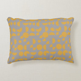 Gult Grått Modern Elegant Geometric Tribal Prydnadskudde