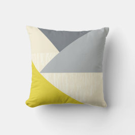 Gult Grått Modern Geometric Mönster Pillow Lumbarkudde