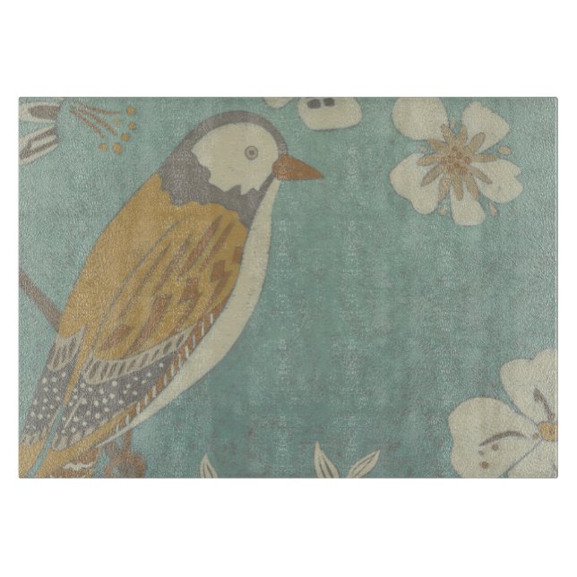 Gult, Grått och Beige Bird Perched på Gren (Framsidan)