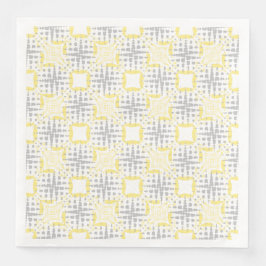 Gult, Grått och vit seismisk Vinkarare Mönster Pappersservett