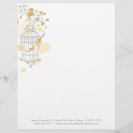 Gult grått två fåglar öppen hönskyckling brevhuvud