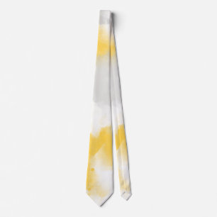 Gult Grått & vit Abstrakt Brushstrokes Slips