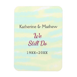 Gult Greenpastel Vow förnyelse av årsdagen för vat Magnet