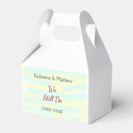 Gult Greenpastel Vow förnyelse av årsdagen för vat Presentaskar