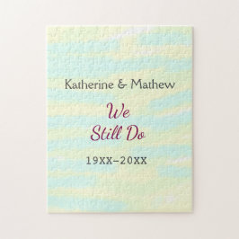 Gult Greenpastel Vow förnyelse av årsdagen för vat Pussel