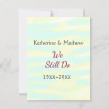 Gult Greenpastel Vow förnyelse av årsdagen för vat