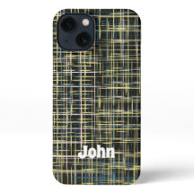 Gult Grid Linjer Abstrakt Art Mönster