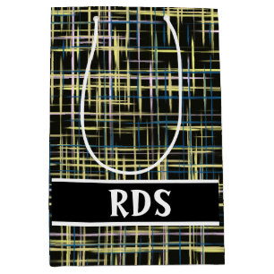 Gult Grid Linjer Art Mönster