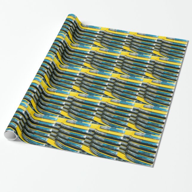 Gult Grill Presentpapper (Utrullad)