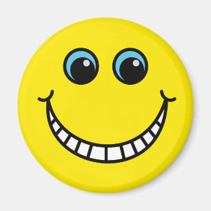 Gult grina ansikte magnet