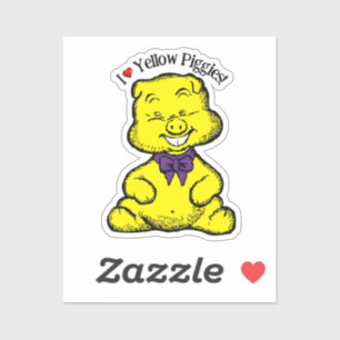 Gult Gris-dagen Klistermärken