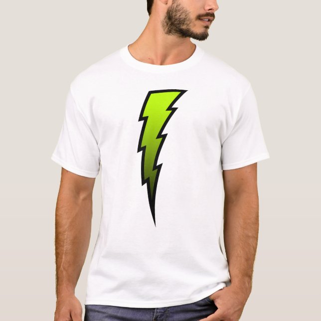 Gult-Grönt blixt kasta i sig T-shirt (Framsida)