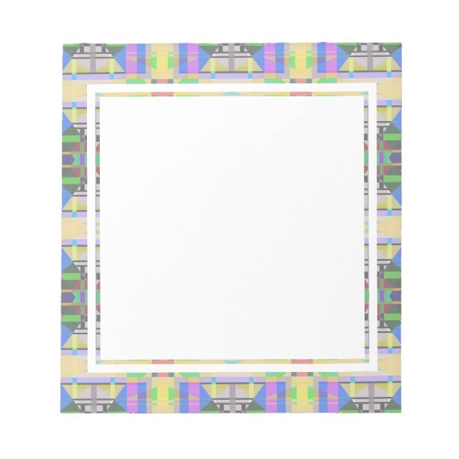 Gult Grönt Blue Lila Geometric Anteckningsblock (Framsida)