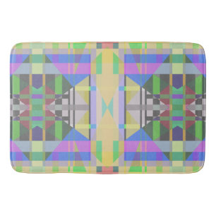 Gult Grönt Blue Lila Geometric Badrumsmatta