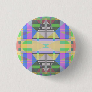 Gult Grönt Blue Lila Geometric Knapp