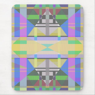 Gult Grönt Blue Lila Geometric Musmatta