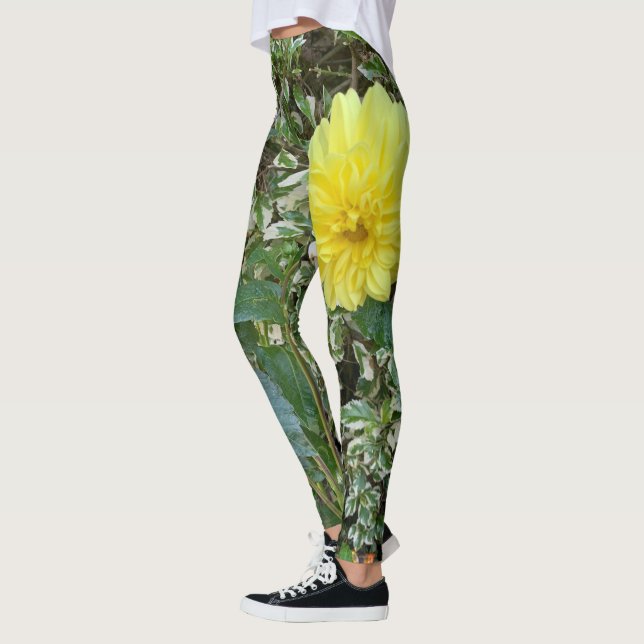Gult grönt Dahlia Leggings (Vänster)