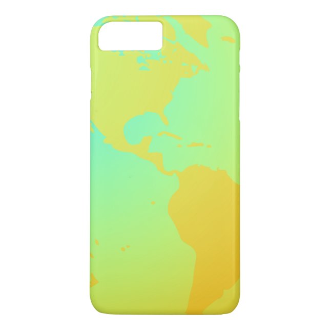 Gult Grönt Guld Neon Globe Case-Mate iPhone Skal (Baksida)