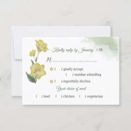 gult grönt löv val av måltid OSA kort