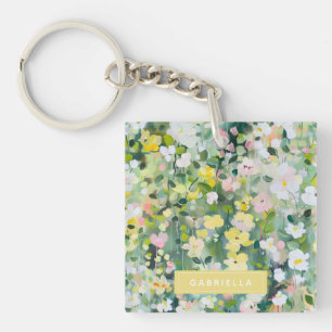 Gult Grönt Meadow Flowers Personlig Namn