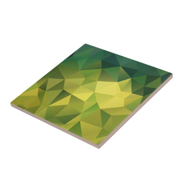 Gult grönt mönster kakelplatta (Sidan)