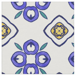 Gult-, Grönt- och blåfärgsmomentmönster för Blommi Tyg