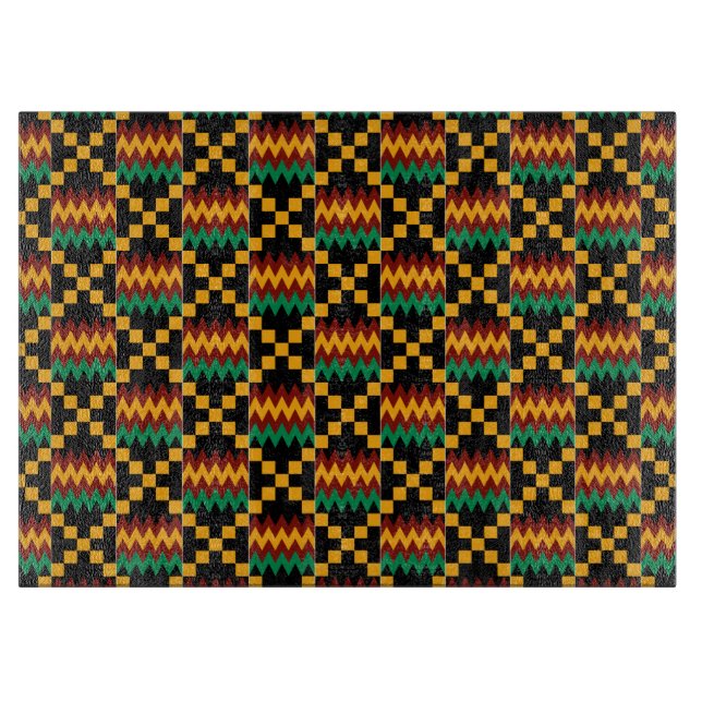 Gult, Grönt, röd, svart Kente Trasa (Framsidan)