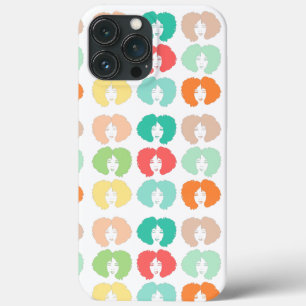 gult grönt rosa orange Girl with Afro