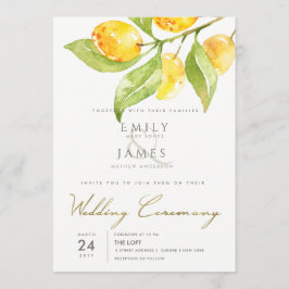 GULT GRÖNT WATERCOLOR FOLIAGE OLIVE BRÖLLOP INBJUDNINGAR