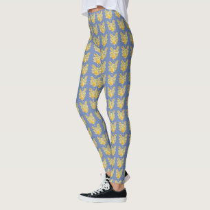 Gult Guardian Angel Art Anpassningsbar Helgdag Leg Leggings