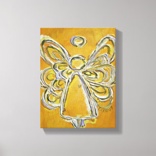 Gult Guardian Angel Art Wrapped Canvas Painting