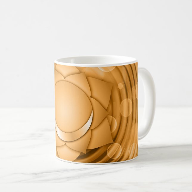 Gult Guld Chakra Zen Yoga Namaste Personalize Kaffemugg (Framsida höger)