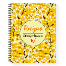 Gult Guld Fall Bok. för familjerecept | Blommigt