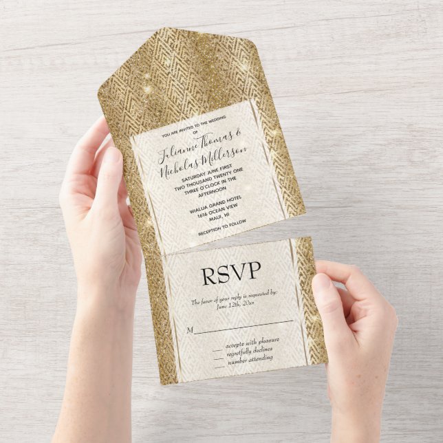 Gult Guld Glam Glitter Deco (Avrivbar del)