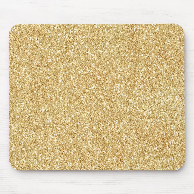 Gult Guld Glitter Musmatta (Framsidan)