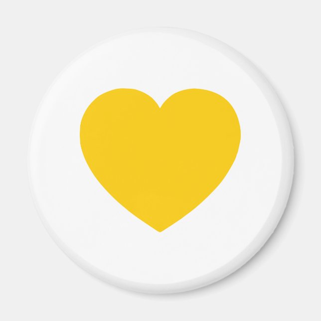 Gult Guld Heart Magnet (Framsidan)