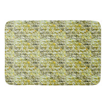 Gult Guld och Black Cheetah Skriv ut Bath Mat