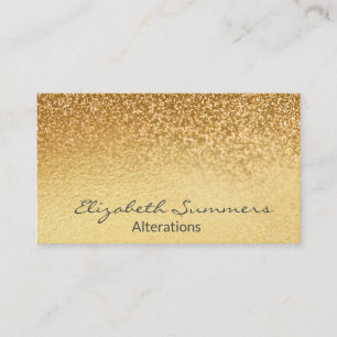 Gult Guld Ombre Glitter Metallic Foil Elegant Visitkort
