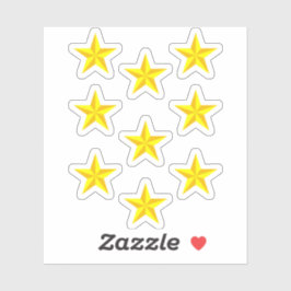 Gult Guld Stars for School - Reward Stickers Klistermärken