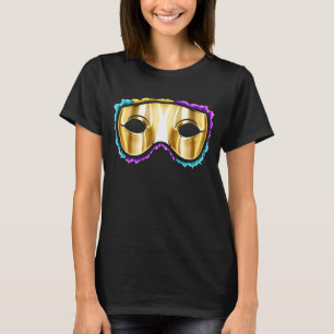 Gult guldmask för Mardi Gras 1 T Shirt