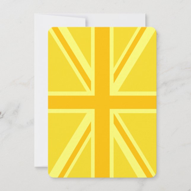 Gult Gult Union Jack British Flagga Background (Framsida)