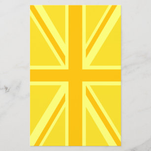 Gult Gult Union Jack British Flagga Background Flygblad