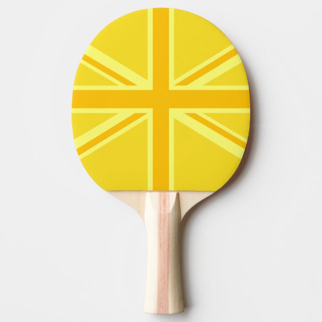 Gult Gult Union Jack British Flagga Background Pingisracket (Framsidan)