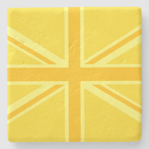 Gult Gult Union Jack British Flagga Background Stenunderlägg
