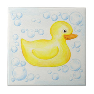 Gult Gummi Ducky Kakelplatta