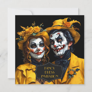 Gult Halloween-konfektionsalpar Inbjudningar
