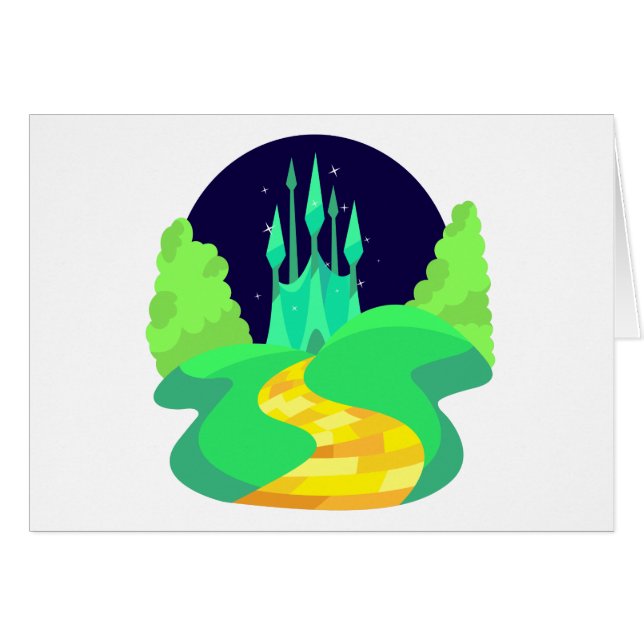 gult hälsningskort (Framsidan Horizontal)