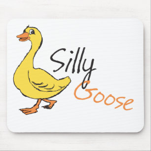 Gult Hand plockade Fånig Goose Baby Goose Tecknad Musmatta